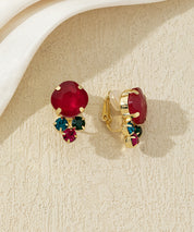 Boucles d’oreilles clips ornées de strass – 27AHBOL049C