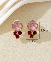 Boucles d’oreilles clips ornées de strass – 27AHBOL049C