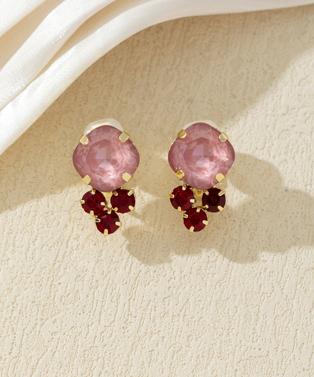 Boucles d’oreilles clips ornées de strass – 27AHBOL049C
