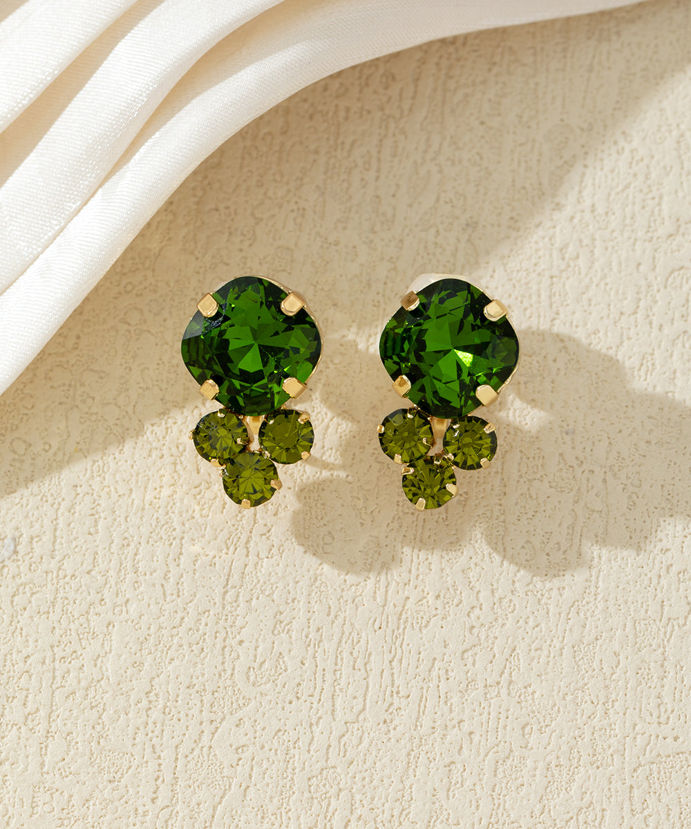 Boucles d’oreilles clips ornées de strass – 27AHBOL049C