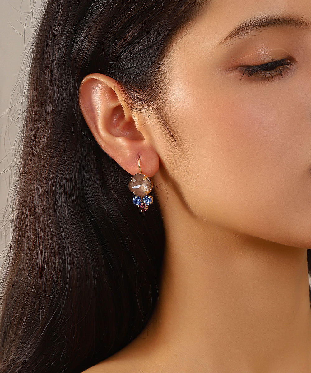 Boucles d’oreilles pendantes à strass – 27AHBOL049