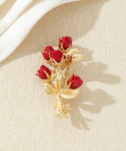 Broche bouquet de fleurs colorées