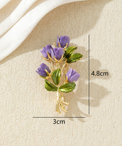 Broche bouquet de fleurs colorées
