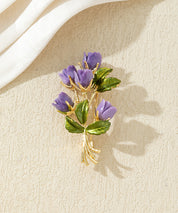 Broche bouquet de fleurs colorées