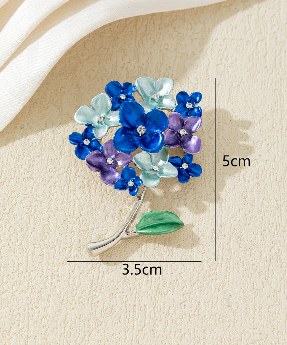 Broche bouquet de fleurs colorées