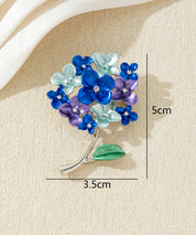 Broche bouquet de fleurs colorées