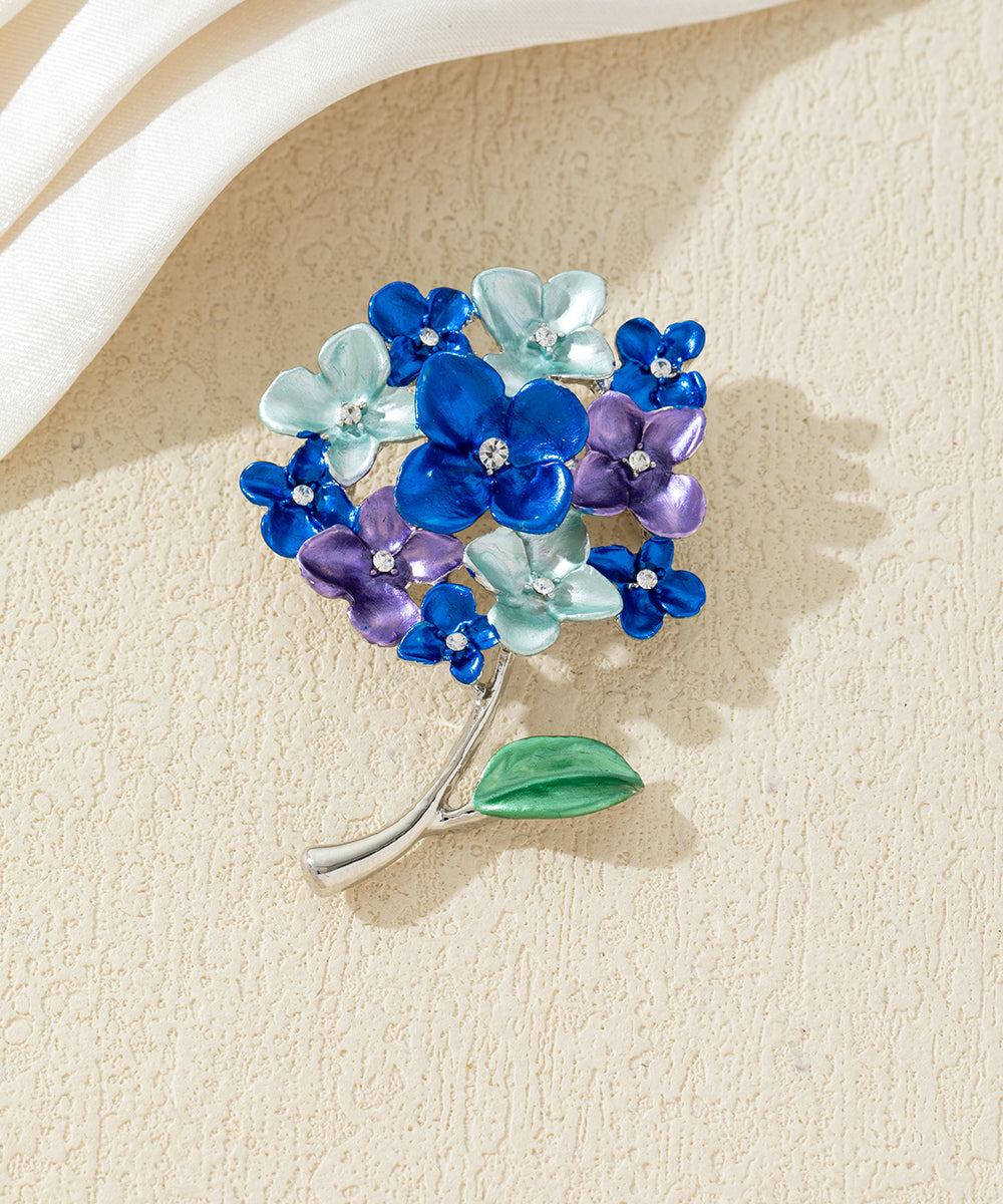 Broche bouquet de fleurs colorées
