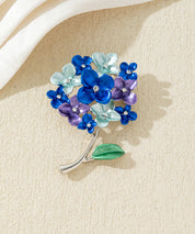 Broche bouquet de fleurs colorées