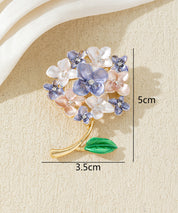 Broche bouquet de fleurs colorées