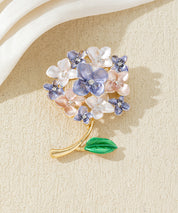Broche bouquet de fleurs colorées