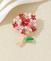 Broche bouquet de fleurs colorées