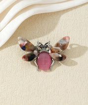 Broche abeille colorée avec ailes effet marbré