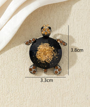 Broche tortue fantaisie avec strass