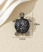 Broche tortue fantaisie avec strass