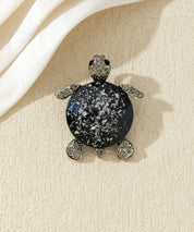Broche tortue fantaisie avec strass