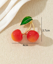 Broche cerises colorées