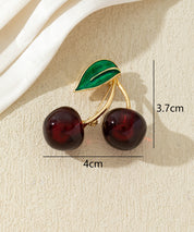 Broche cerises colorées