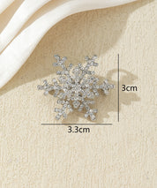 Broche flocon de neige scintillant