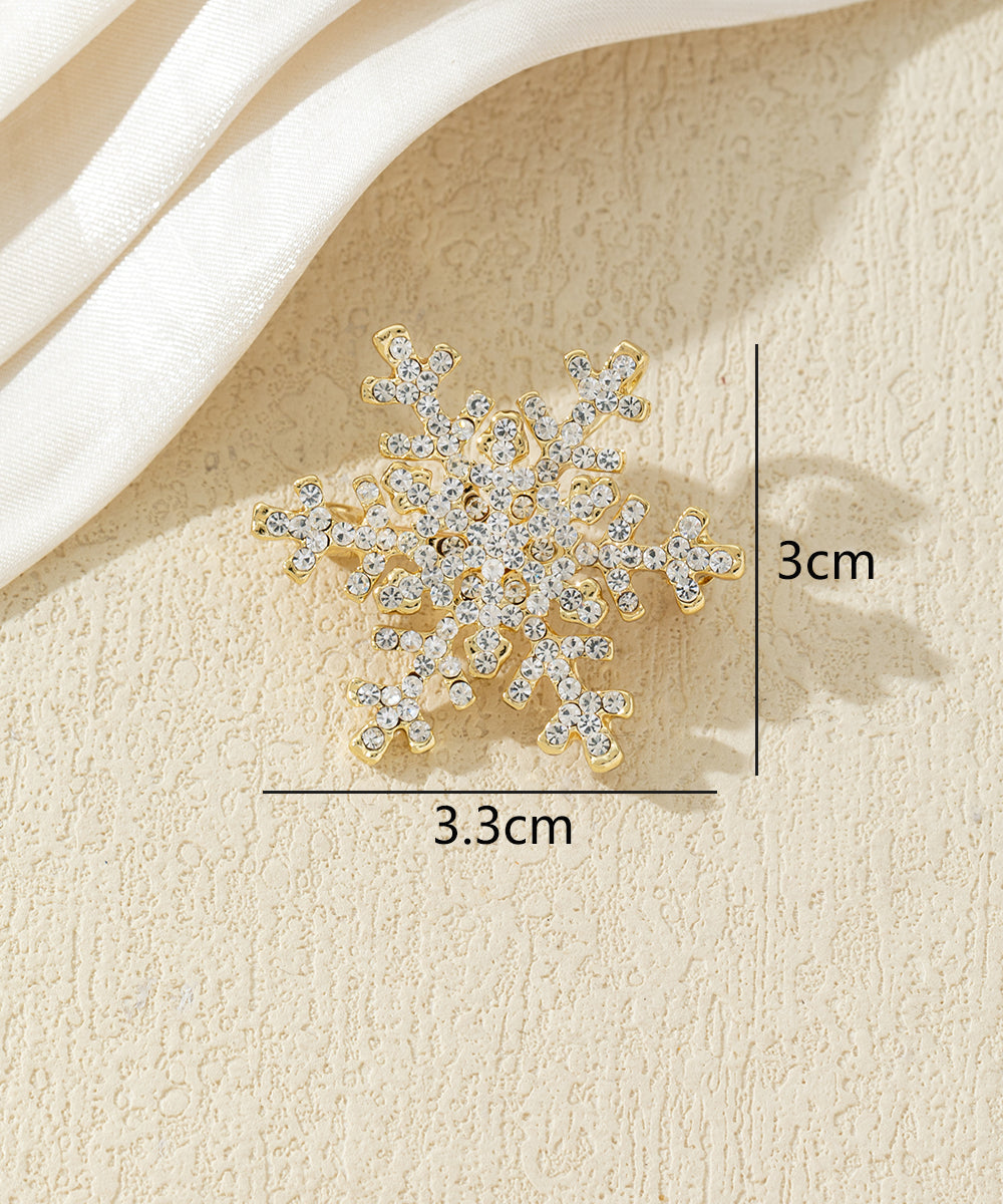 Broche flocon de neige scintillant