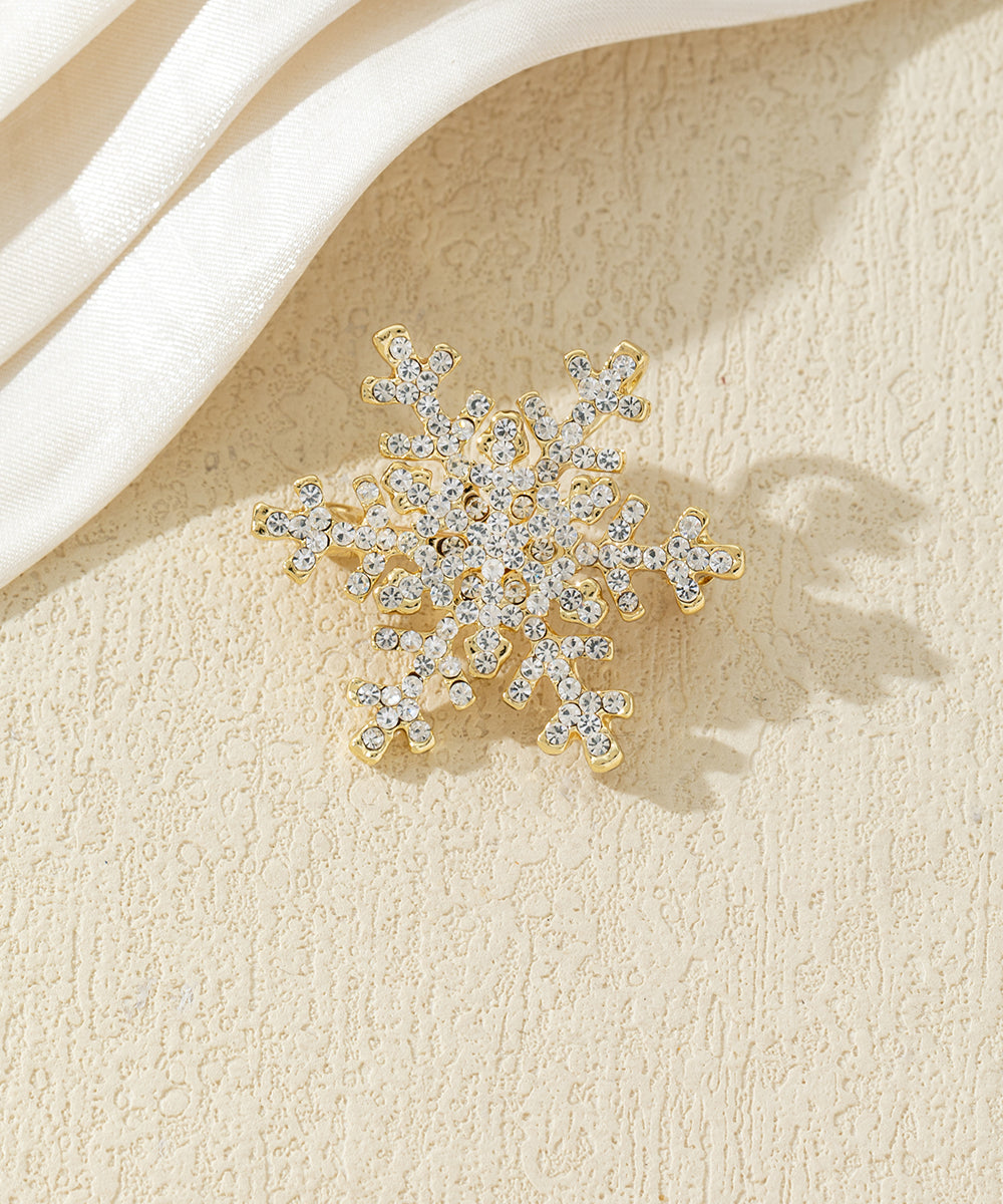 Broche flocon de neige scintillant