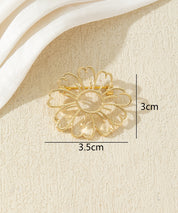 Broche fleur ajourée