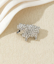 Broche mouton strass et perles