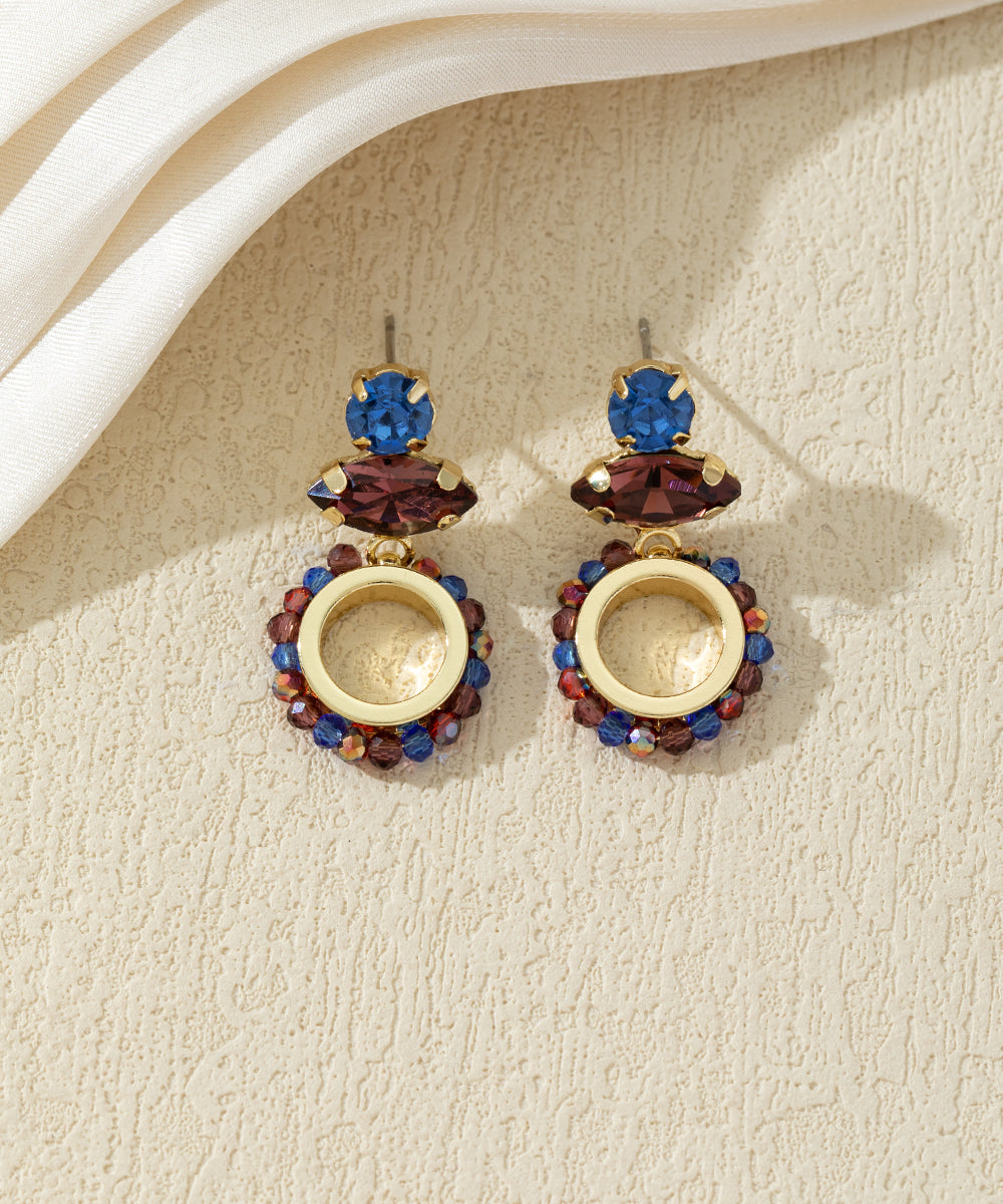 Boucles d’oreilles pendantes colorées – 27AHBOL023