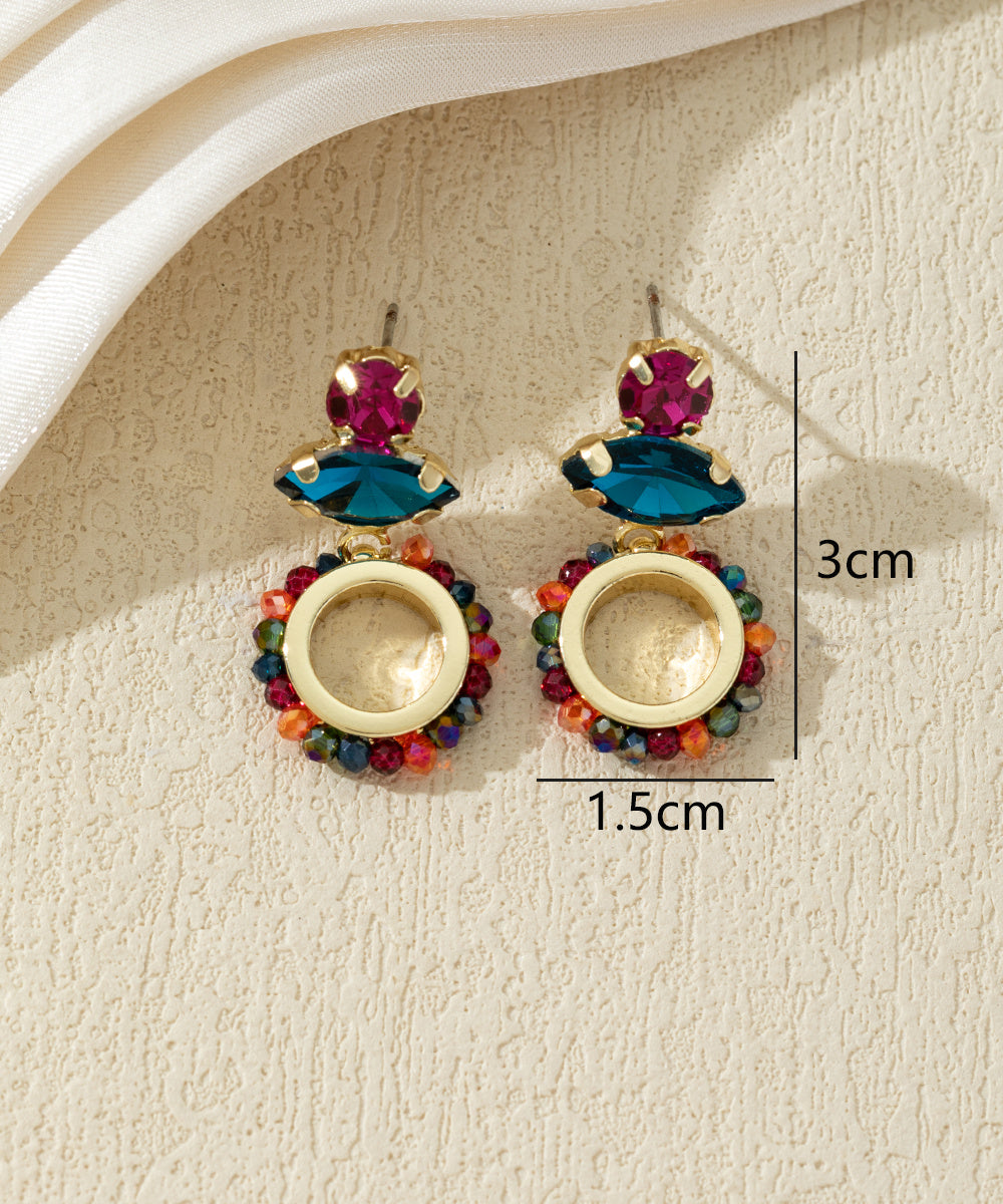 Boucles d’oreilles pendantes colorées – 27AHBOL023