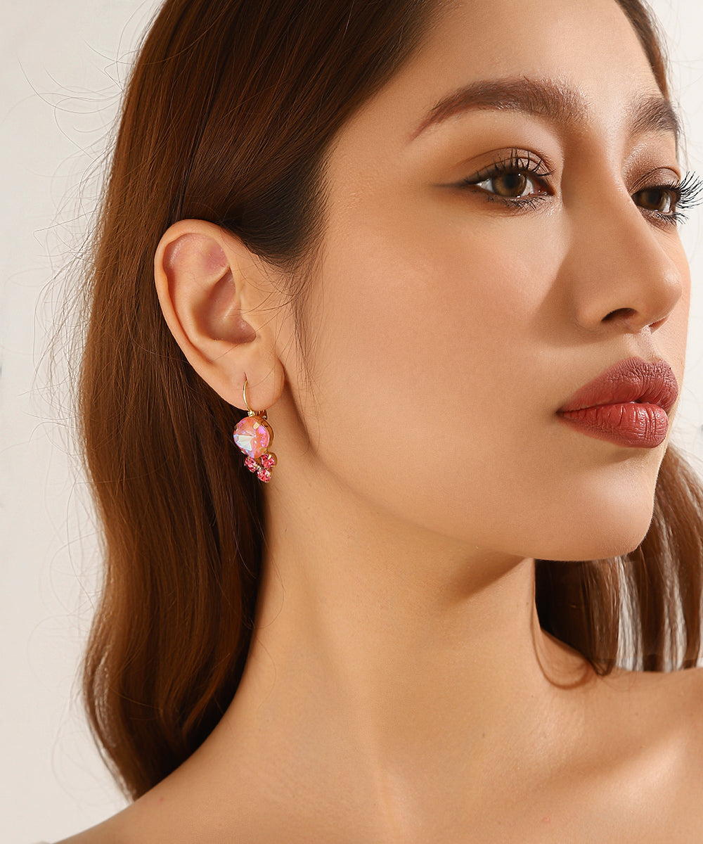 Boucles d’oreilles dormeuse strass – 26PEBOL006