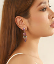 Boucles d’oreilles pendantes strass pampilles – 26AHBOL023