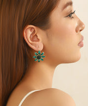 Boucles d’oreilles fleur émaillée Dormeuse– 26AHBOL059