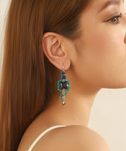 Boucles d’oreilles pendantes carrées dormeuse – 26AHBOL055