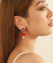 Boucles d’oreilles clip strass & sequins – 26AHBOL005