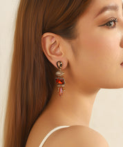 Boucles d’oreilles strass pampilles – 26AHBOL025