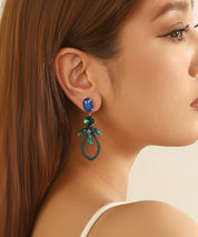 Boucles d’oreilles pendantes cristal tissé Clou – 26AHBOL028