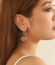 Boucles d’oreilles pendantes multicolores – 26AHBOL041