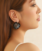 Boucles d’oreilles pendantes fleur sequins Dormeuse– 26AHBOL056