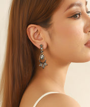 Boucles d’oreilles pendantes goutte et pampilles – 26AHBOL032