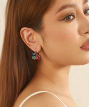 Boucles d’oreilles pendantes mosaïque Dormeuse –26AHBOL048