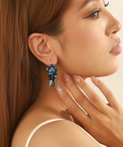 Boucles d’oreilles pendantes florales Dormeuse – 26AHBOL050