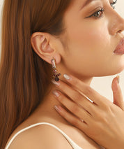 Boucles d’oreilles pendante strass pampilles 26AHBOL019