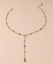 Collier Y en Acier Inoxydable avec pierres 25CA010